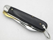 Queen Cutlery #40 Heavy Electrician Jack in Smooth Black Delrin Handles, 1976, Queen Cutlery #40 Heavy Electrician Jack in Smooth Black Delrin Handles, 1976,