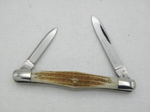 Queen Cutlery Co. #38 Swell Center Gentleman’s Pen in Winterbottom Bone: Rare knife,