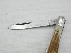 Queen Cutlery Co. #38 Swell Center Gentleman’s Pen in Winterbottom Bone: Rare knife, Queen Cutlery Co. #38 Swell Center Gentleman’s Pen in Winterbottom Bone: Rare knife,