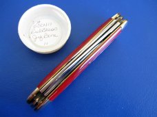 GEC Tidioute 530411 Red Glass Jig Bone Cuban 1 of 25 Non-Serialized COI Mint in Tube GEC Tidioute 530411 Red Glass Jig Bone Cuban 1 of 25 Non-Serialized COI Mint in Tube