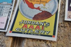 11 A.A. Jordan Cutlery Co. St. Louis MO Advertising Stamps Multi Colored Date To 1900 Or Earlier 