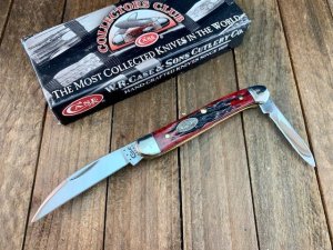 Case Copperhead Crimson Peach Seed Jigged Bone 2012 Junior Member Annual Club Knife 