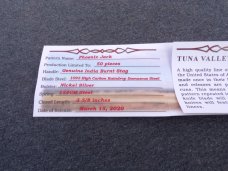 TUNA VALLEY PHOENIX BURNT INDIA STAG DAMASCUS