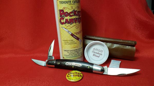 Great Eastern Cutlery 62 Pocket Carver Whittler Cocobolo Handles GEC 620320 split back NEW in Tube