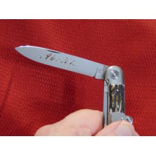 VINTAGE F. HERDER A. SN SOLINGEN ( NO GERMANY ON TANG ) GENUINE STAG SALES SAMPLE CHAMPAGNE KNIFE VINTAGE F. HERDER A. SN SOLINGEN ( NO GERMANY ON TANG ) GENUINE STAG SALES SAMPLE CHAMPAGNE KNIFE