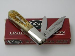 Case XX USA  62009 1/2 Limited Edition 1997 Butternut Bone Barlow Knife in Box