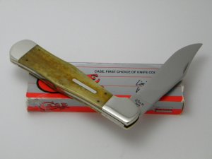 Case XX USA C61050 1995 Butternut Bone Coke Bottle Folding Hunter Knife in Box