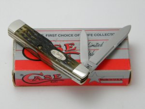 Case XX USA G6215 1988 Green Bone Small Gunstock Knife in Box