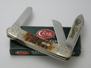 Case XX USA 6394  2008 Brown Bone Gunboat Canoe Knife in Box