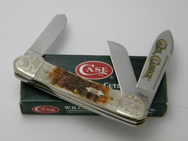 Case XX USA 6394 2008 Brown Bone Gunboat Canoe Knife in Box Case XX USA 6394 2008 Brown Bone Gunboat Canoe Knife in Box