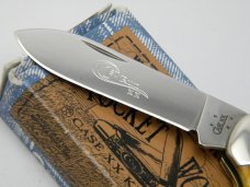 Case XX USA 62131 2005 Harvest Orange Bone Canoe Knife in Box Case XX USA 62131 2005 Harvest Orange Bone Canoe Knife in Box