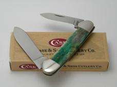 Case XX USA 62131  1997 Green Appaloosa Bone Canoe Knife in Box