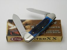 Case XX USA 62131  2011 Ocean Blue Bone Canoe Knife in Box