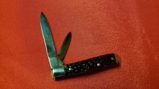 Boker Wiss Jack Knife c.1976 2 Blade Carbon Steel 70313 Brown Jig Handles Minty