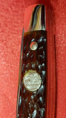 Boker Wiss Jack Knife c.1976 2 Blade Carbon Steel 70313 Brown Jig Handles Minty
