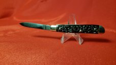 Boker Wiss Jack Knife c.1976 2 Blade Carbon Steel 70313 Brown Jig Handles Minty
