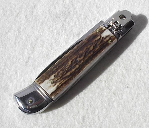 AKC 8" CLASSIC ITALIAN VINTAGE INDIA STAG LEVER LOCK 