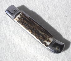 AKC 8" CLASSIC ITALIAN VINTAGE INDIA STAG LEVER LOCK 