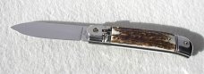 AKC 8" CLASSIC ITALIAN VINTAGE INDIA STAG LEVER LOCK 