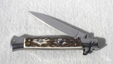  FRANK BELTRAME 9" GENUINE EUROPEAN STAG ITALIAN STILETTO