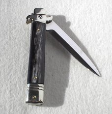 AKC LEVERLETTO 20cm - 8" BRAZILAN HORN NEW MODIFIED BAYONET BLADE   
