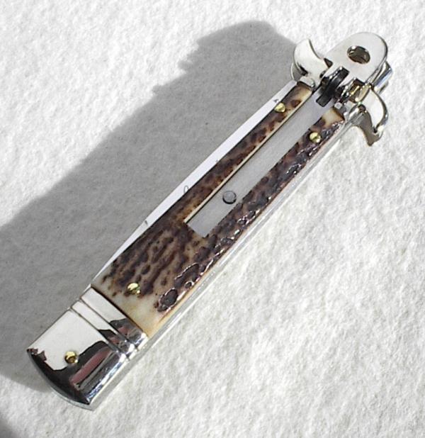 AKC LEVERLETTO 20cm - 8" GENUINE STAG WITH NEW MODIFIED BAYONET BLADE   