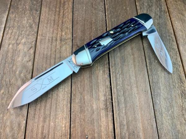 Schatt and Morgan Canoe Deep Blue Jigged Bone 1997 Schatt and Morgan Canoe Deep Blue Jigged Bone 1997