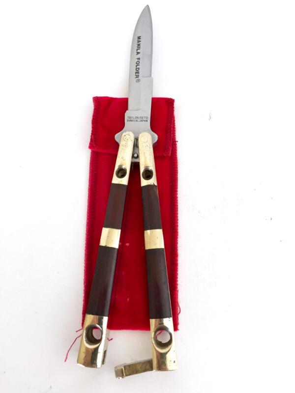 Vintage Taylor/Seto Manila Folder Balisong Japan
