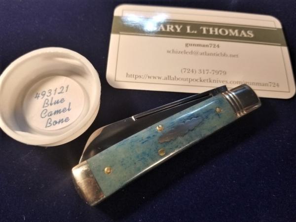 GEC / Great Eastern Cutlery #49 / Northfield 493121 Free - Blue Camel Bone knife