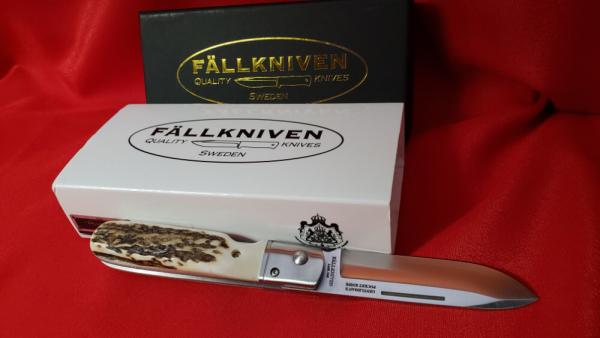 FALLKNIVEN GP STAG Linerlock CoS Drop Point Gentleman's Pocket Knife, BRAND NEW with Box and Pouch