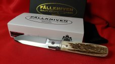 FALLKNIVEN GP STAG Linerlock CoS Drop Point Gentleman's Pocket Knife, BRAND NEW with Box and Pouch