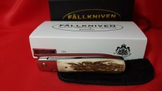 FALLKNIVEN GP STAG Linerlock CoS Drop Point Gentleman's Pocket Knife, BRAND NEW with Box and Pouch