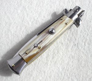 NEW FRANK BELTRAME 9" FRENCH BOVINE HORN BAYONET BLADE ITALIAN STILETTO