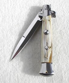 NEW FRANK BELTRAME 9" FRENCH BOVINE HORN BAYONET BLADE ITALIAN STILETTO