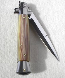 NEW FRANK BELTRAME 9" FRENCH BOVINE HORN BAYONET BLADE ITALIAN STILETTO