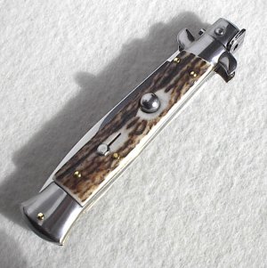  FRANK BELTRAME 9" GENUINE EUROPEAN STAG ITALIAN STILETTO