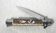  FRANK BELTRAME 9" GENUINE EUROPEAN STAG ITALIAN STILETTO