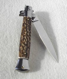  FRANK BELTRAME 9" GENUINE EUROPEAN STAG ITALIAN STILETTO