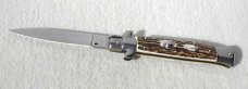  FRANK BELTRAME 9" GENUINE EUROPEAN STAG ITALIAN STILETTO