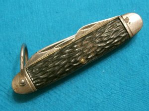 VINTAGE CAMILLUS NEW YORK USA SCOUTS SCOUT CAMP CAMPER SURVIVAL FOLDING POCKET KNIFE KNIVES OLD