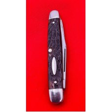 Vintage CATTARAUGUS CUTLERY CO 2-Blade Equal End Pen Folding Pocket Knife c.1886-1963 Jigged Bone Vintage CATTARAUGUS CUTLERY CO 2-Blade Equal End Pen Folding Pocket Knife c.1886-1963 Jigged Bone