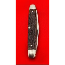 Vintage CATTARAUGUS CUTLERY CO 2-Blade Equal End Pen Folding Pocket Knife c.1886-1963 Jigged Bone Vintage CATTARAUGUS CUTLERY CO 2-Blade Equal End Pen Folding Pocket Knife c.1886-1963 Jigged Bone
