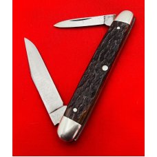 Vintage CATTARAUGUS CUTLERY CO 2-Blade Equal End Pen Folding Pocket Knife c.1886-1963 Jigged Bone Vintage CATTARAUGUS CUTLERY CO 2-Blade Equal End Pen Folding Pocket Knife c.1886-1963 Jigged Bone