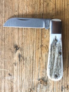 A Wright & Son Sheffield, England Barlow with Stag Scales and Wharncliffe Blade A Wright & Son Sheffield, England Barlow with Stag Scales and Wharncliffe Blade