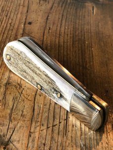 A Wright & Son Sheffield, England Barlow with Stag Scales and Wharncliffe Blade A Wright & Son Sheffield, England Barlow with Stag Scales and Wharncliffe Blade