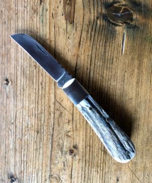 A Wright & Son Sheffield, England Barlow with Stag Scales and Wharncliffe Blade-Filed Spring