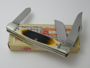 Case XX USA 6375  2013 Large Amber Bone Stockman Knife in Box