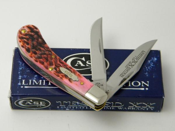 Case XX USA T.B. 62110 2005 Raspberry Bone Saddlehorn Knife in Box Case XX USA T.B. 62110 2005 Raspberry Bone Saddlehorn Knife in Box