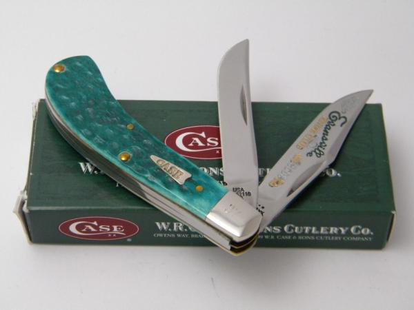 Case XX USA T.B. 62110 Evansville Knife Club 2003 Jade Bone Saddlehorn Knife in Box