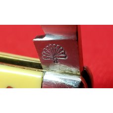 Carl Schlieper Solingen Germany 2 blade carbon steel knife rare "Fan" tang stamp, unused Carl Schlieper Solingen Germany 2 blade carbon steel knife rare "Fan" tang stamp, unused